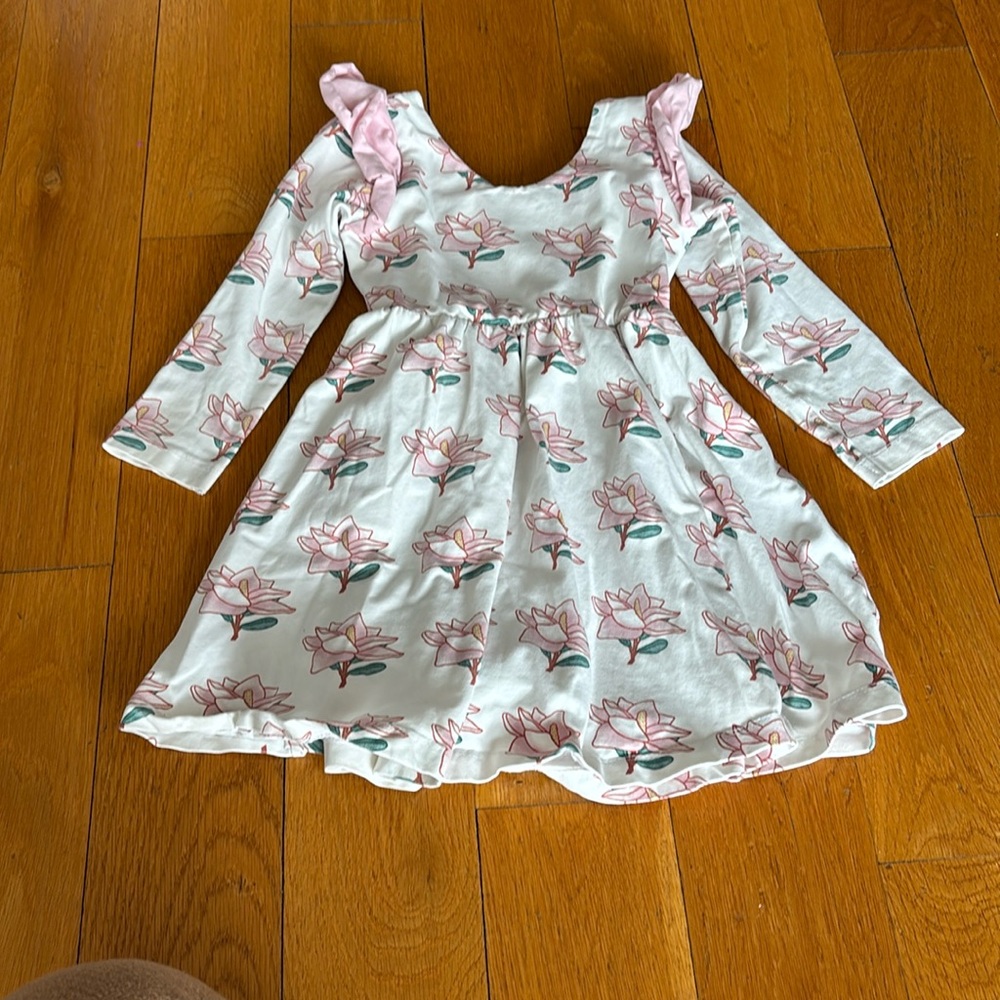 Monica and Andy Ruffle Sleeve Floral Dress 4T